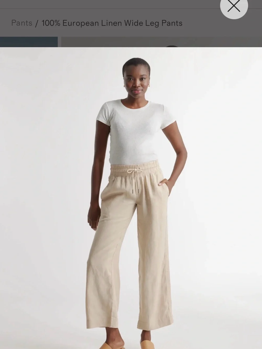 Quince 100% European Linen Wide Leg Pants